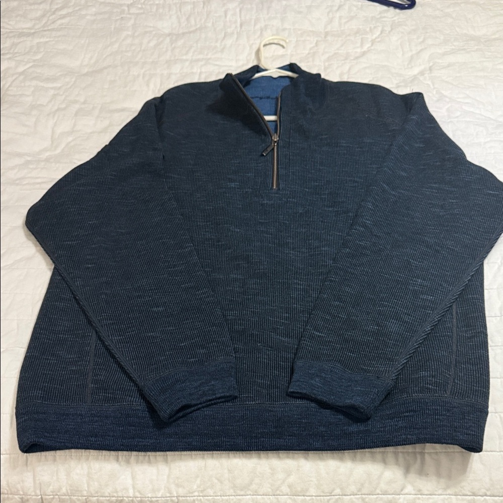 Tommy Bahama Men's Navy Zip-Up Sweater:PRISTINE EXCELLENT CONDITION
